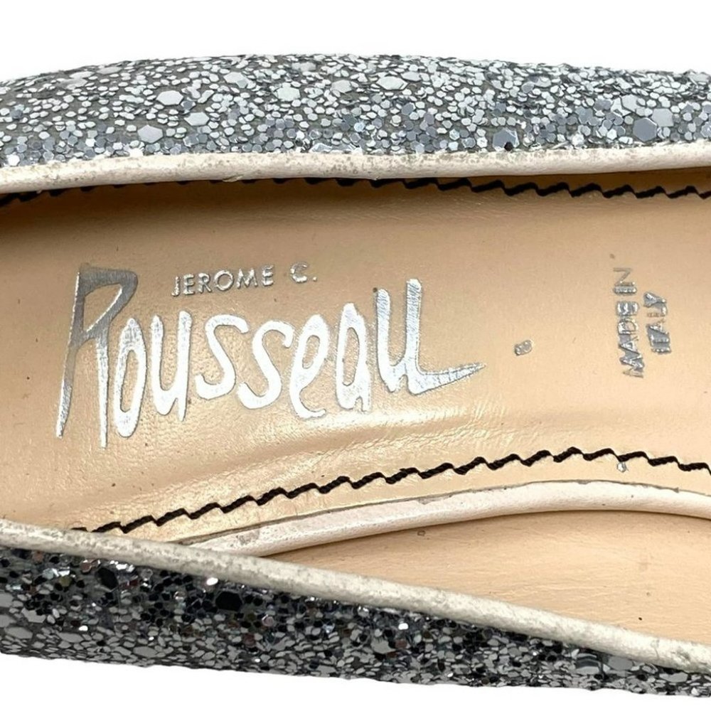 Jerome C. Rousseau Silver Glitter Pumps - Size 7 - Picture 11 of 12